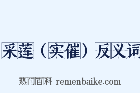 采莲（实催）反义词是什么意思的图片